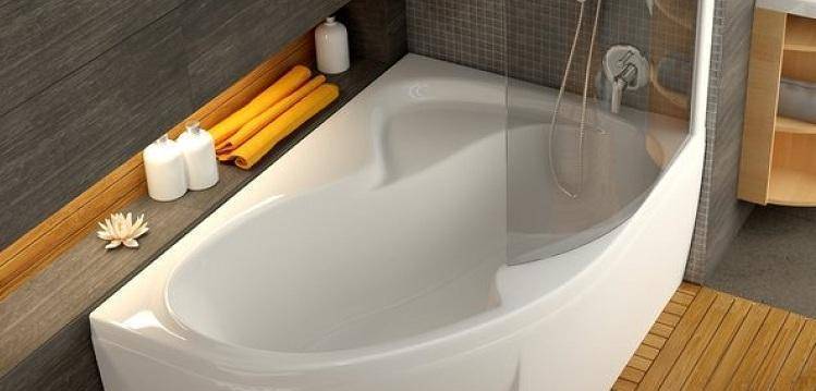Угловые ассиметричные и обычные ванны: размеры, фото, дизайн