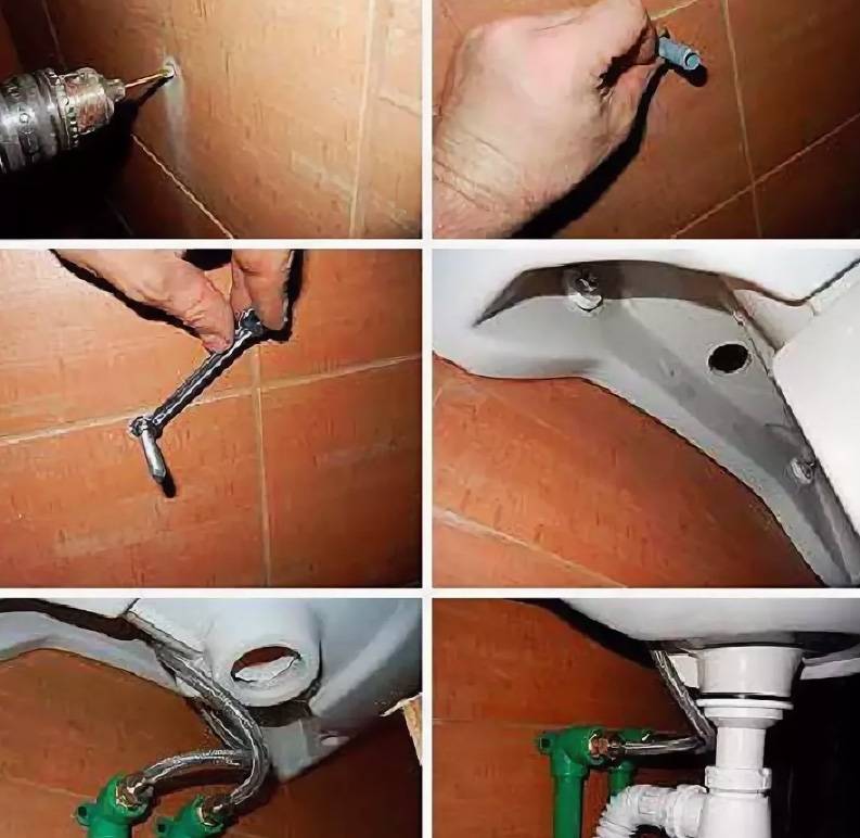 Как происходит крепление раковины к стене в ванной комнате?