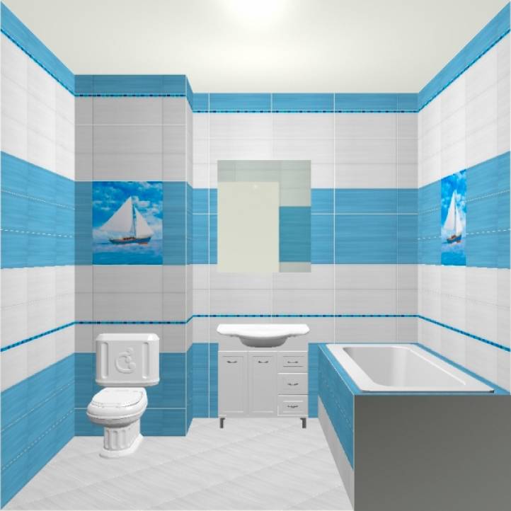 Раскладка плитки в ванной — создаем уникальный дизайн