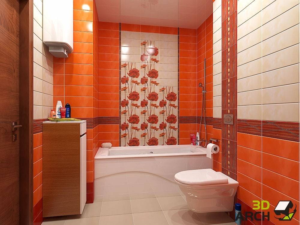 Плитка в маленькой ванне фото. Ванная в оранжевом цвете. Отделка маленькой ванной комнаты. Плитка в маленькой ванной. Отделка небольшой ванной комнаты.
