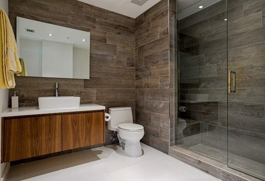 Керамическая плитка под дерево - для ванной и не только (50 фото) | дизайн и интерьер ванной комнаты