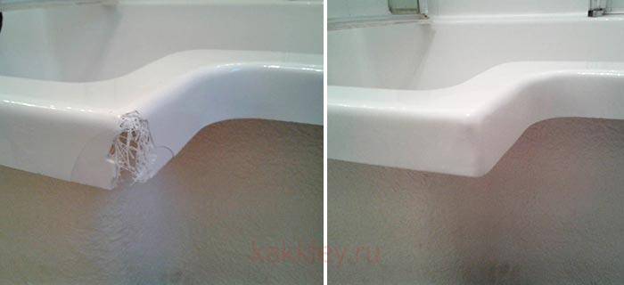 Ремонт акриловых ванн своими руками, как отремонтировать сколы и трещины (видео, фото)