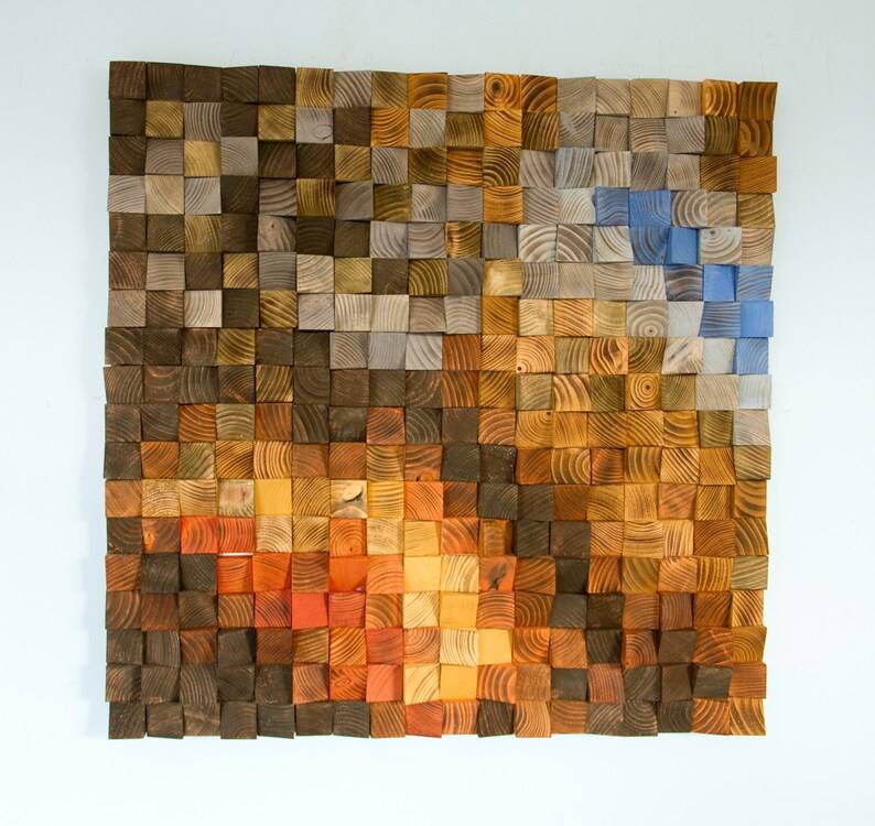 Все просто — деревянная мозаика: не дом, а картинка || stroim-gramotno.ru