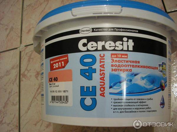 Влагостойкая затирка для плитки ceresit: описание, применение