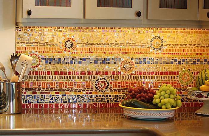 Кухонный фартук из мозаики своими руками: мастер класс с фото