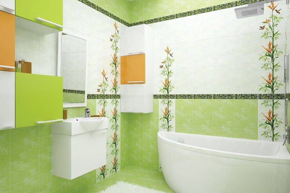 +100 дизайнов ванной в зеленом цвете с фото