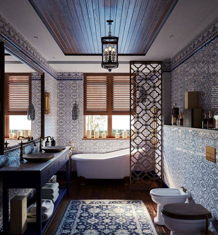 Марокканский стиль в интерьере ванной комнаты