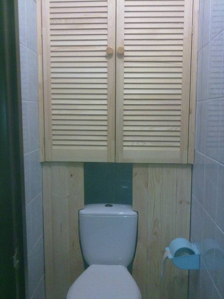 Дверь в туалете за унитазом для сантехнического шкафа: виды