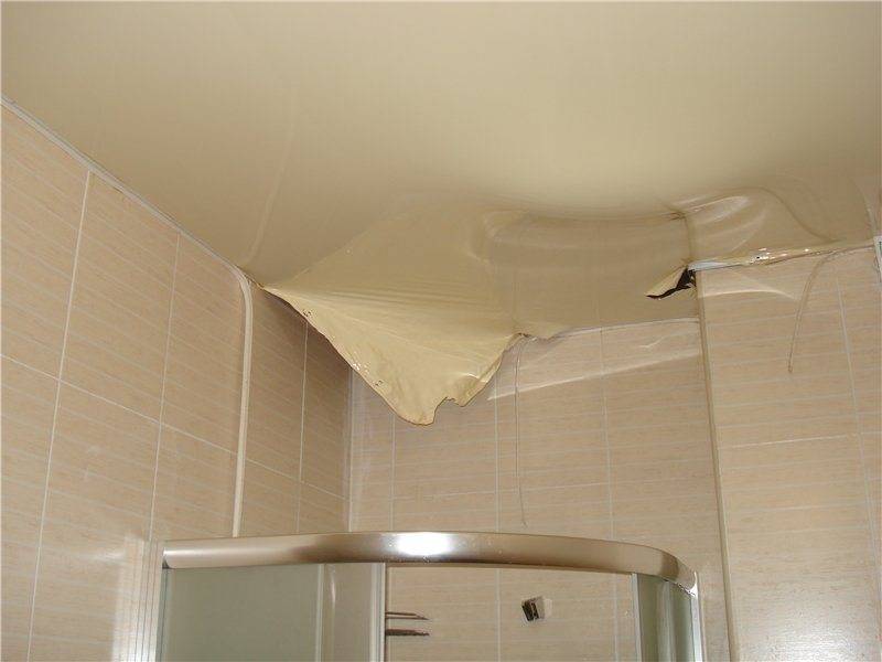 Натяжной потолок в ванной плюсы и минусы