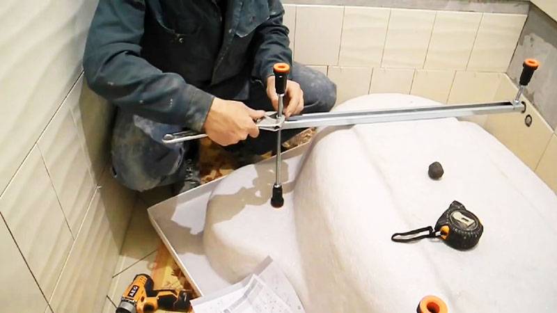 Установка ванны своими руками: пошаговая инструкция, видео