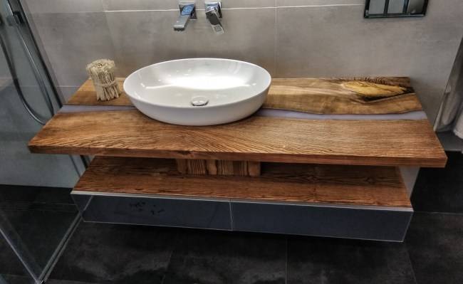Деревянные столешницы для ванной комнаты, мдф и дсп