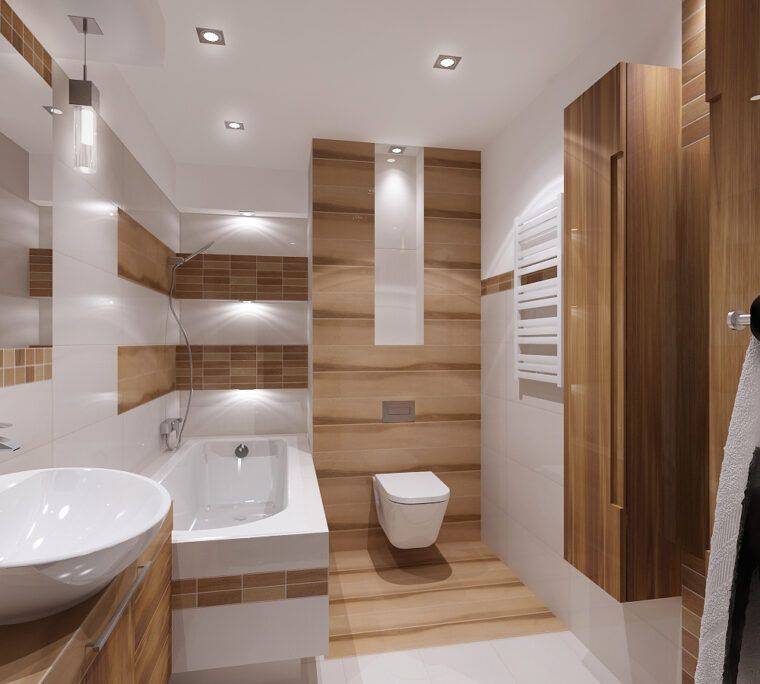 Дизайн ванной комнаты 5 кв м, совмещенного санузла с туалетом
 - 39 фото