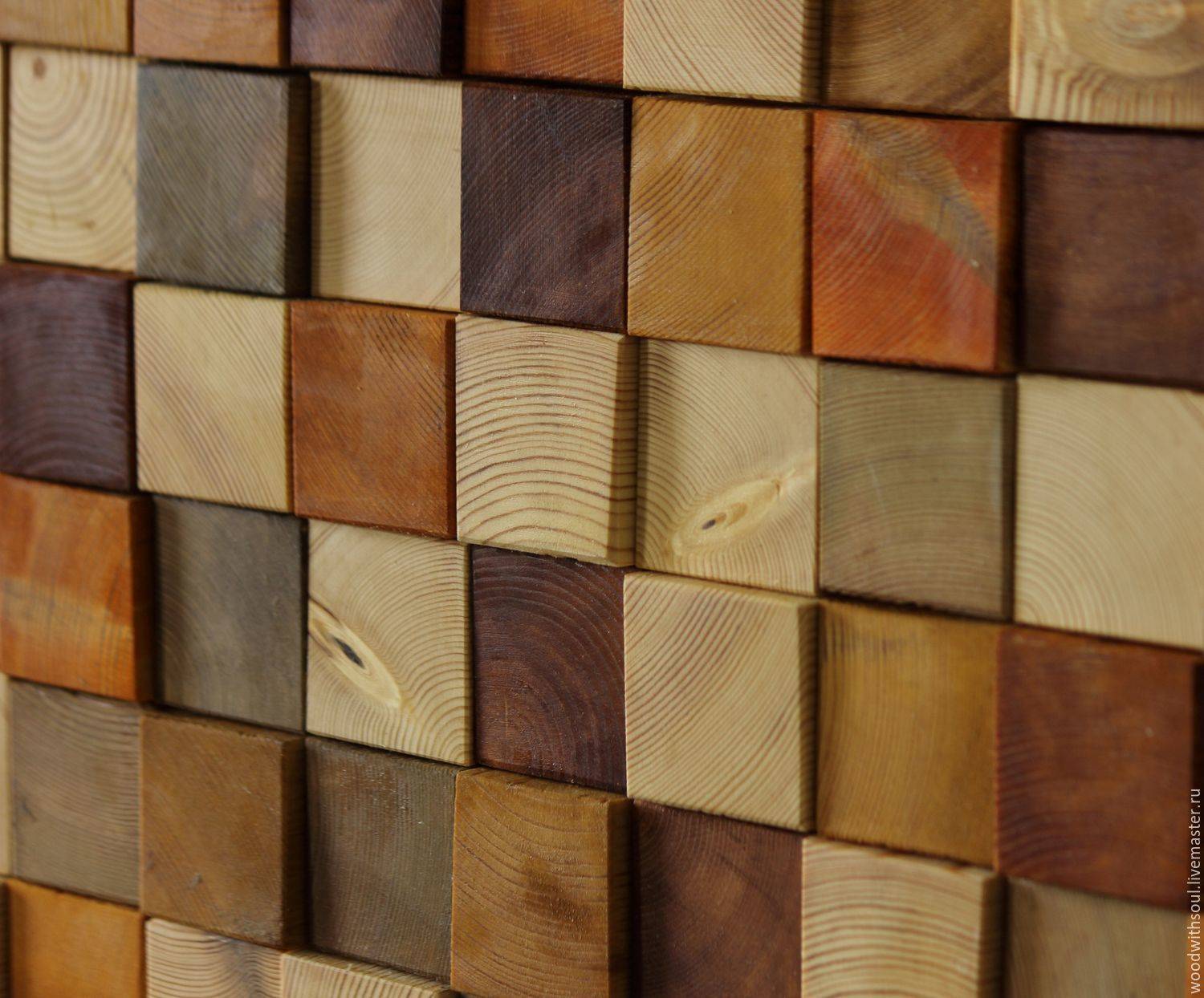 Деревянная мозаика — декорирование стен
