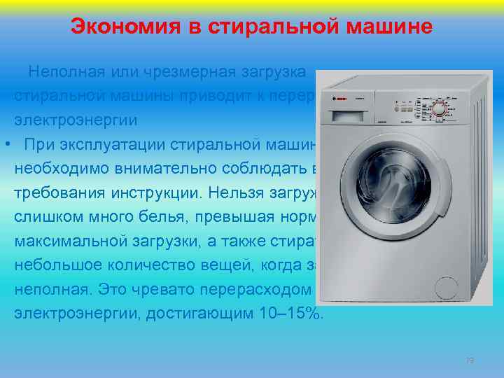 Сколько электроэнергии стиральная машина