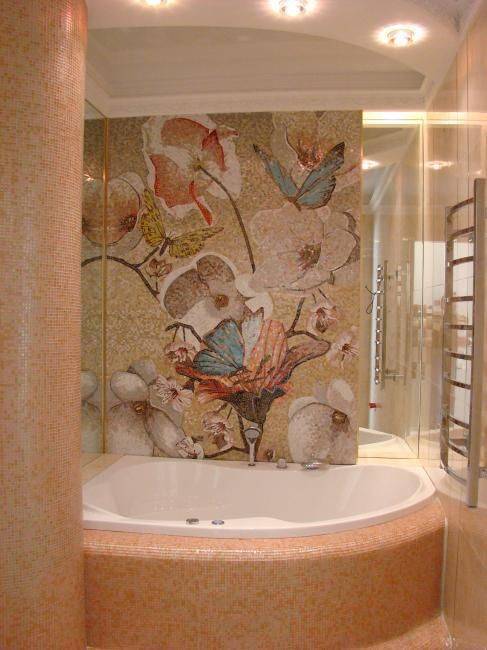 Панно из плитки в ванную: 185+ (фото) идей на стену