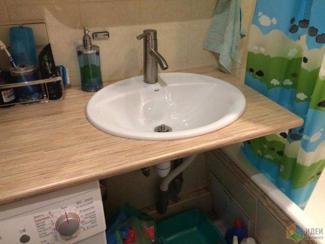 Как сделать столешницу в ванной под раковину своими руками?