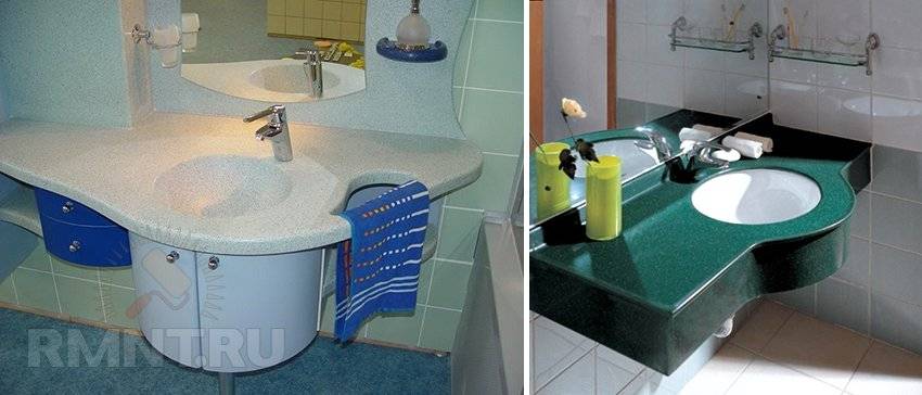 Столешница в ванную комнату: реальные фото примеры