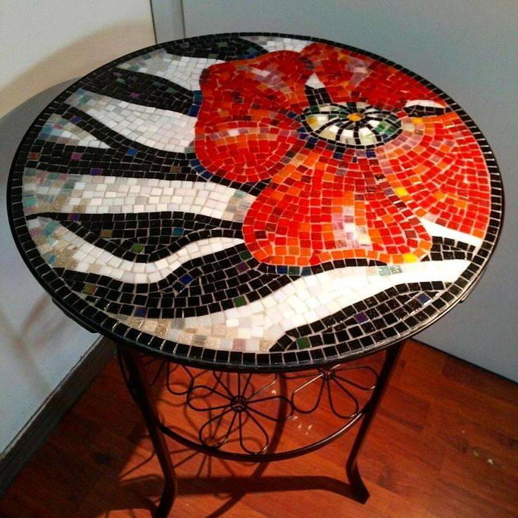 Схемы декорирования круглых столов мозаикой. столешница из мозаики: идеи для ремонта