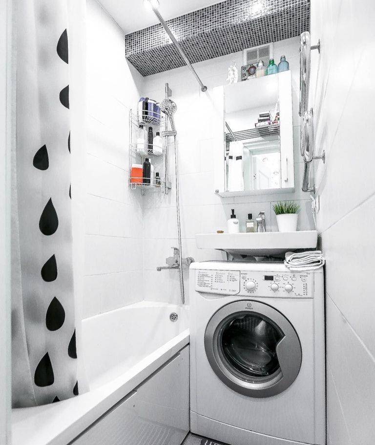 Дизайн в хрущевке ванны со стиральной машинкой, лучшие идеи