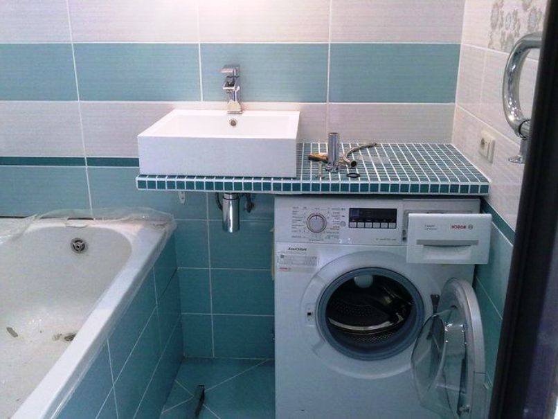 Маленькая ванная со стиральной машиной: идеи планировки