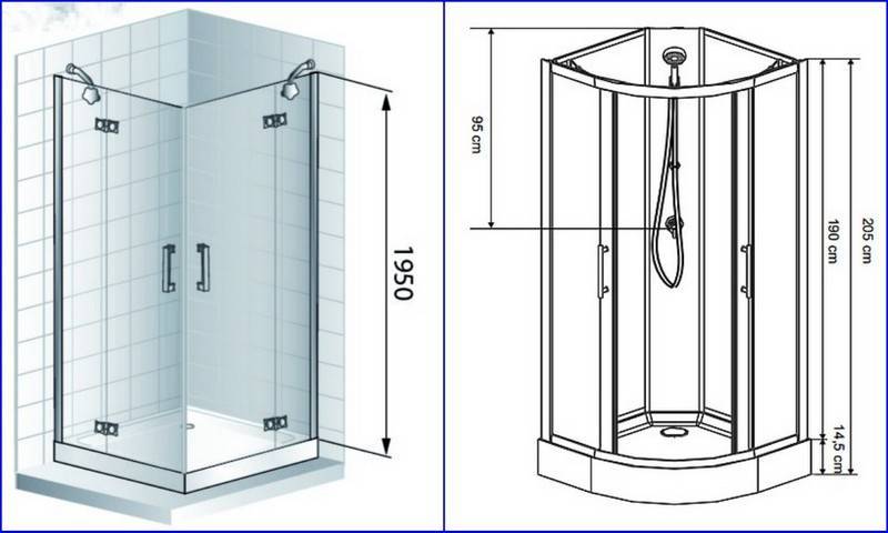Типовые размеры душевых кабин: стандартные и оптимальные размеры - «интерьер ванной» » «дизайна интерьера»