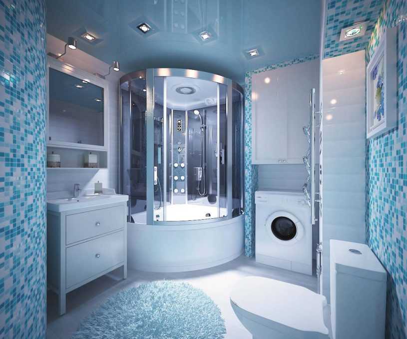 Дизайн и правила оформления ванной комнаты с душевой кабиной, идеи планировки