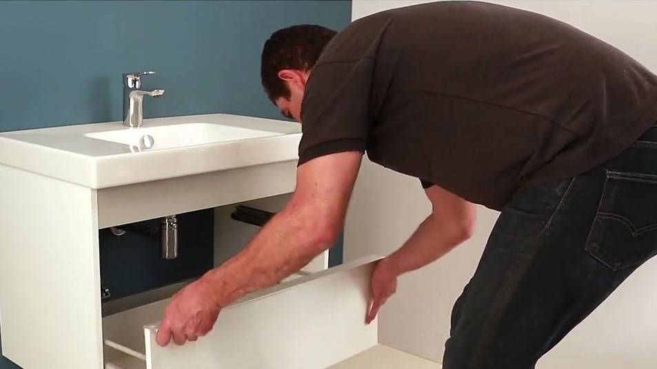 Установка тумбы с раковиной: как выбрать тумбу и установить ее своими руками в ванной комнате
