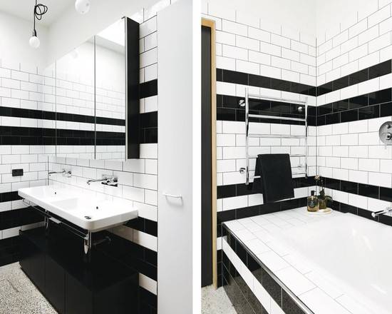 Черно-белая ванная комната: классика в разных стилях (фото) | дизайн и интерьер ванной комнаты