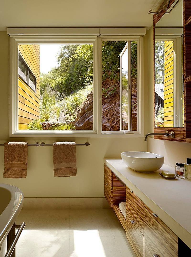 Окно в ванной: виды оконных проемов, варианты планировки и дизайна ванной с окном