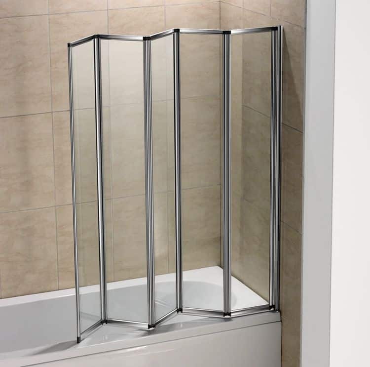 Шторки для ванной стеклянные раздвижные: особенности, фото