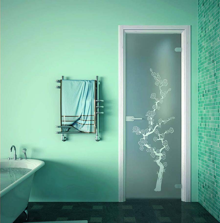 Стеклянные двери для ванной комнаты: виды, достоинства и недостатки (+ фото)
