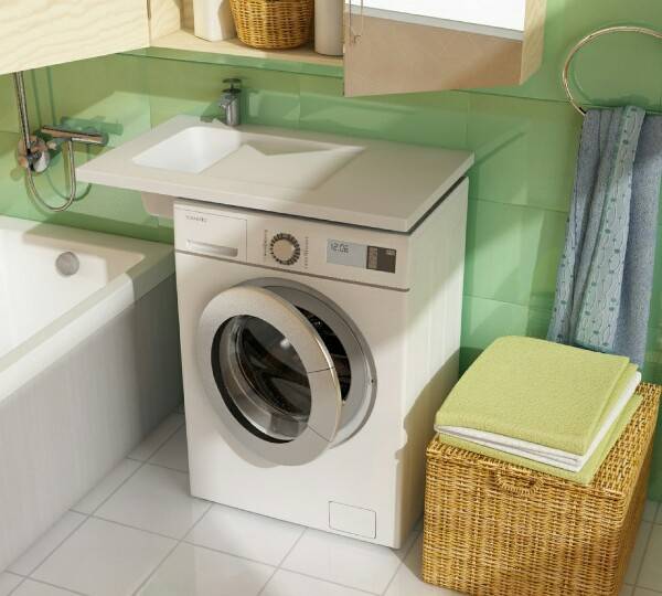 Машинка стиральная под раковину в ванну