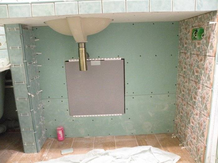 Столешница из гипсокартона в ванной