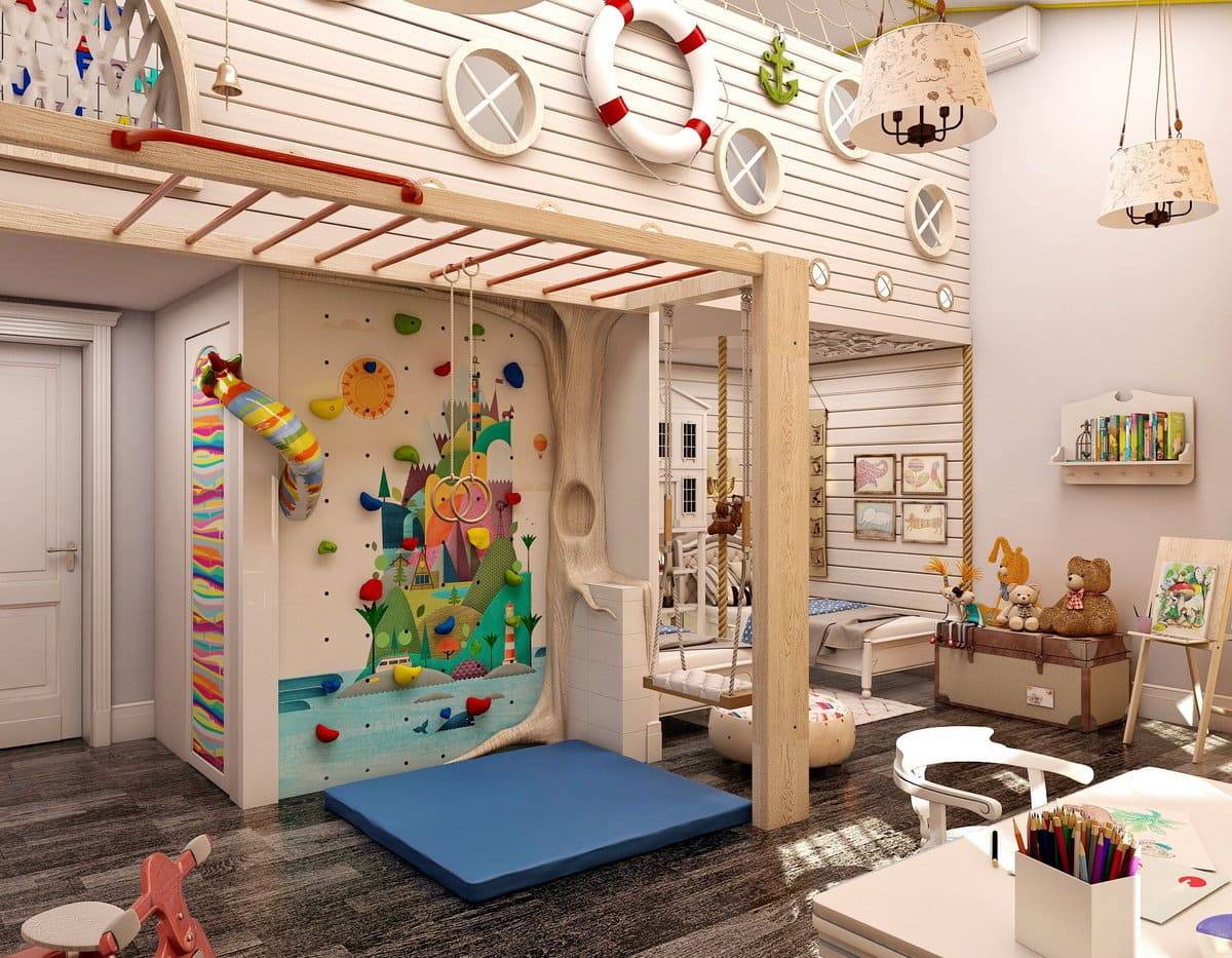 Детский развивающий центр - дизайн помещения внутри и снаружи
