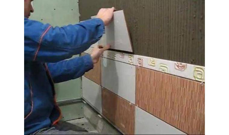 Как выложить керамическую плитку на стене из гипсокартона