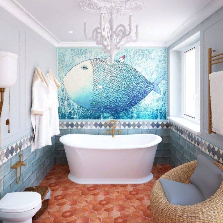 Дизайн ванной комнаты в морском стиле: фото и советы дизайнеров