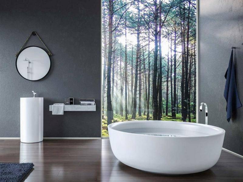 Круглая ванная: правила использования, выбор материала и дизайна (130 фото)