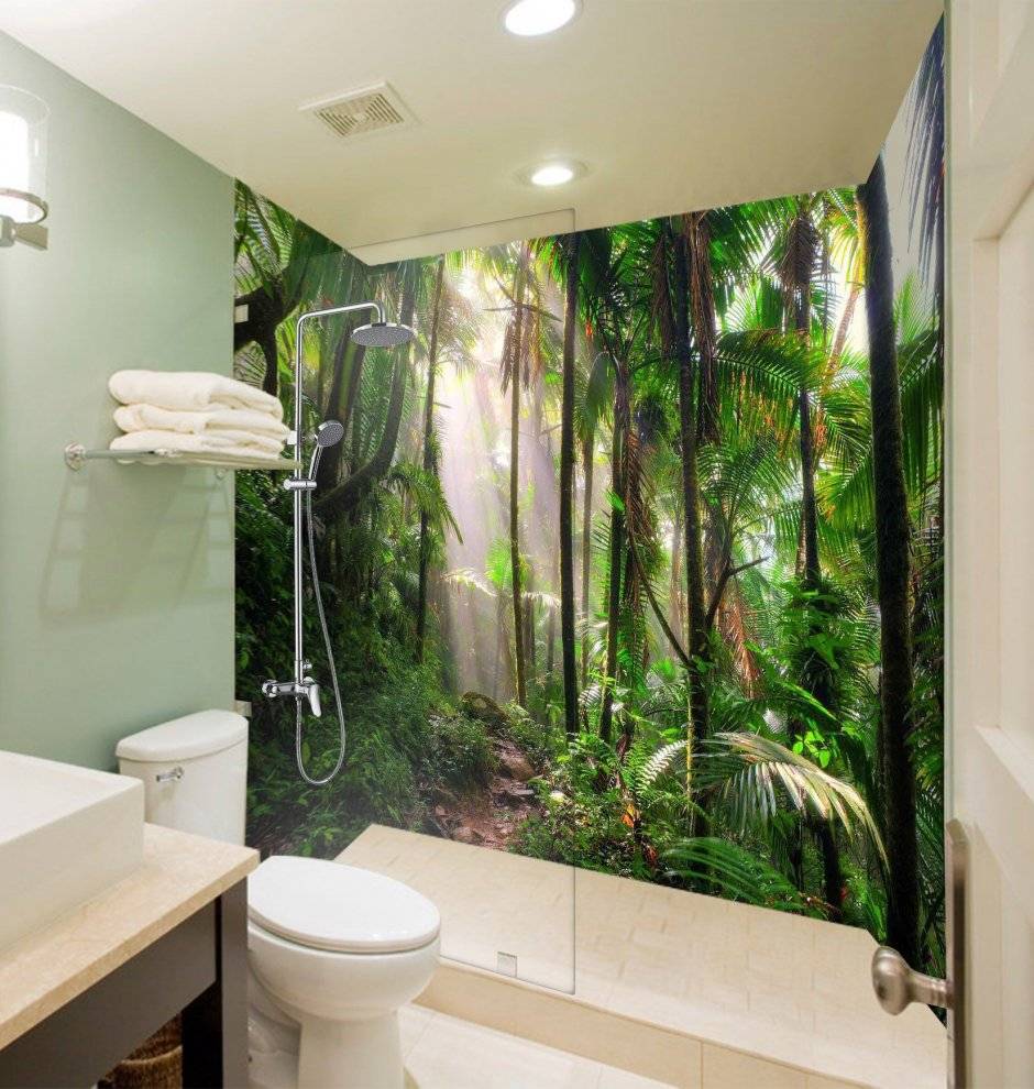 Влагостойкие фотообои для ванной комнаты – насколько удачно это решение?