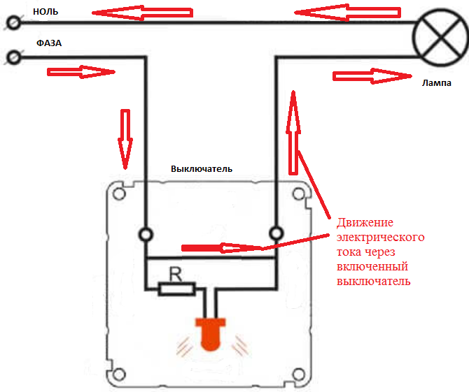 Выключатель с подсветкой: как подключить по схеме, устройство, как отключить индикатор и прочее