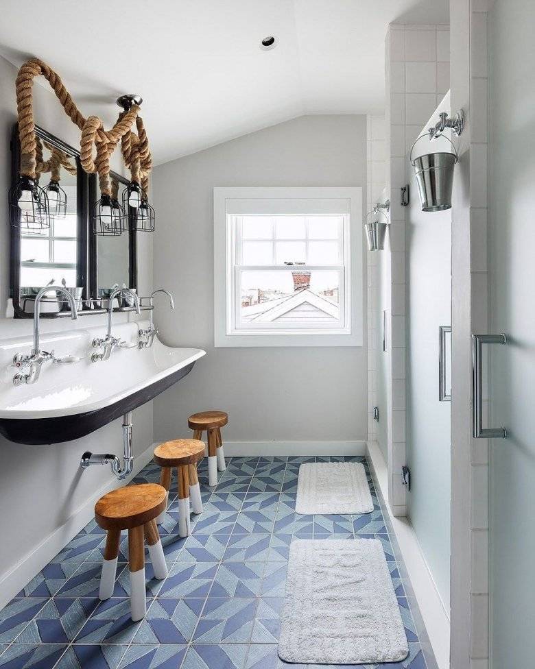 Ванная комната в морском стиле: главные особенности тематического интерьера