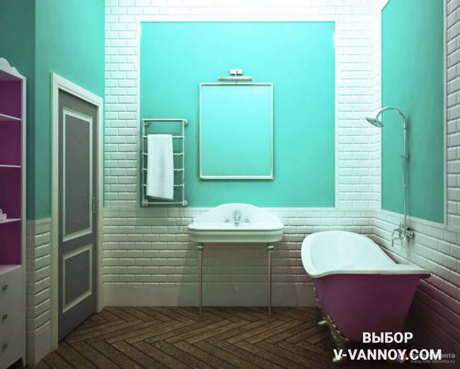 Крашенная ванная - оформляем с умом (77 фото идей дизайна)