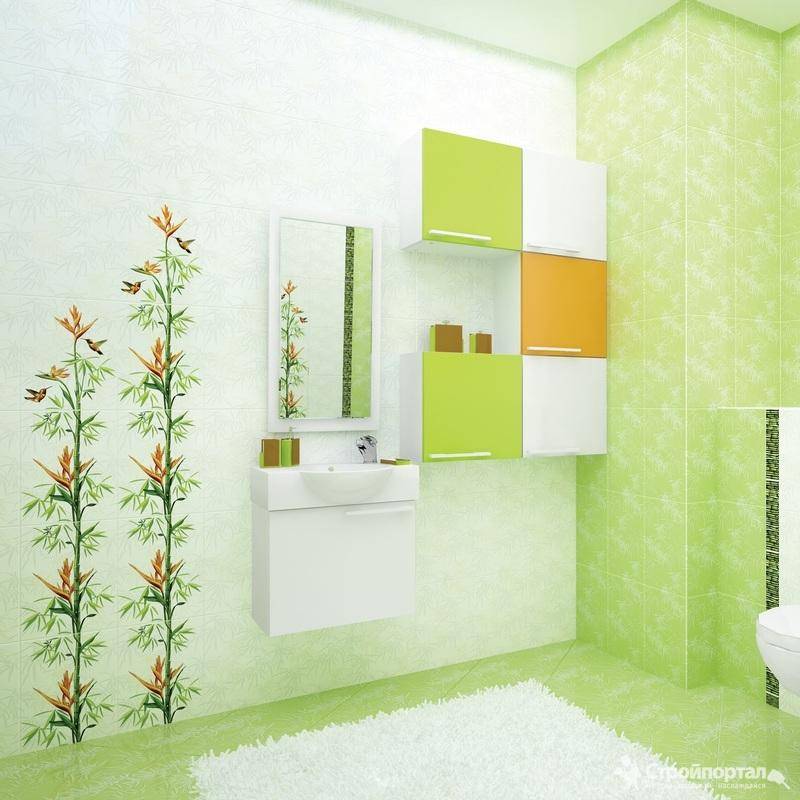 Ванная комната в зеленом цвете: 100+ реальных фото примеров