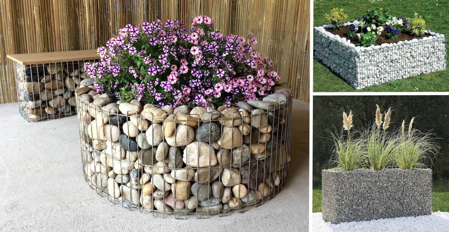 Клумба из камней – декоративное ограждение для цветника