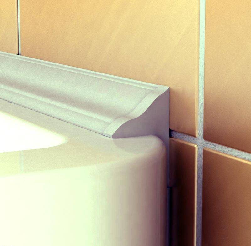 Как приклеить керамический бордюр на ванну - устранение щели между стеной и ванной