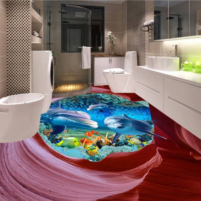 Наливной пол в ванной комнате - 92 фото создания пола вашей мечты