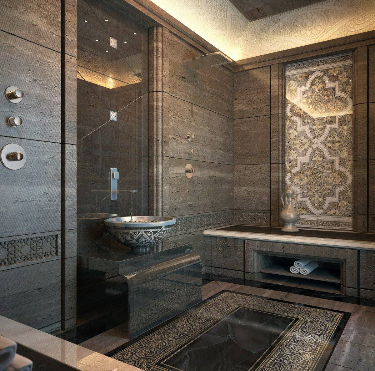 Ванная в марокканском стиле. Специфика отделочных материалов и мебели