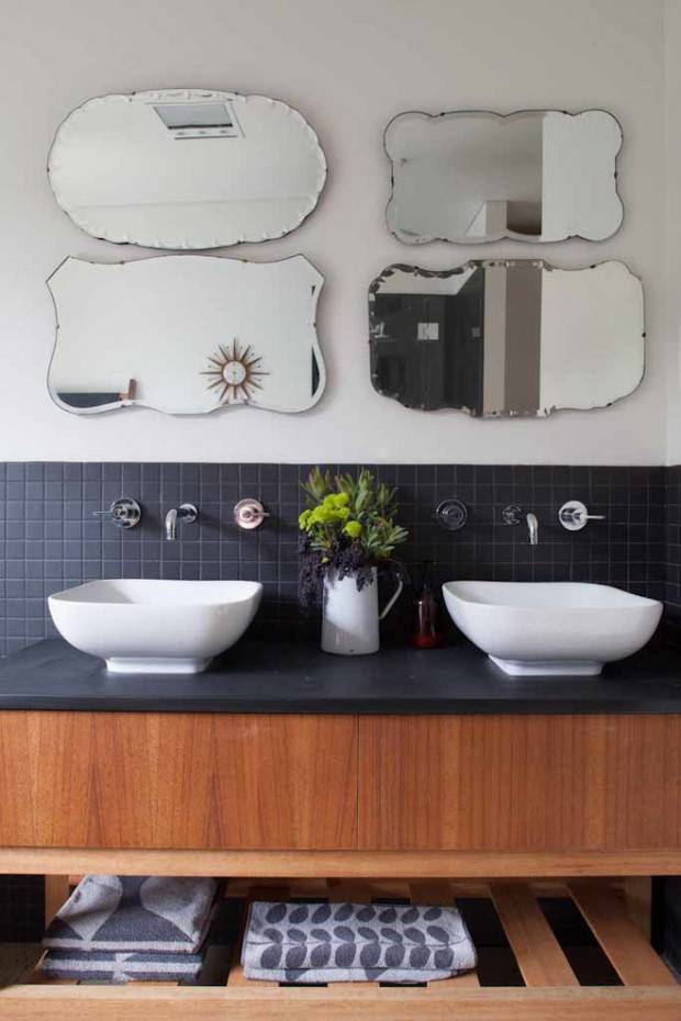 Черно-белая ванная комната: классика в разных стилях (ФОТО)