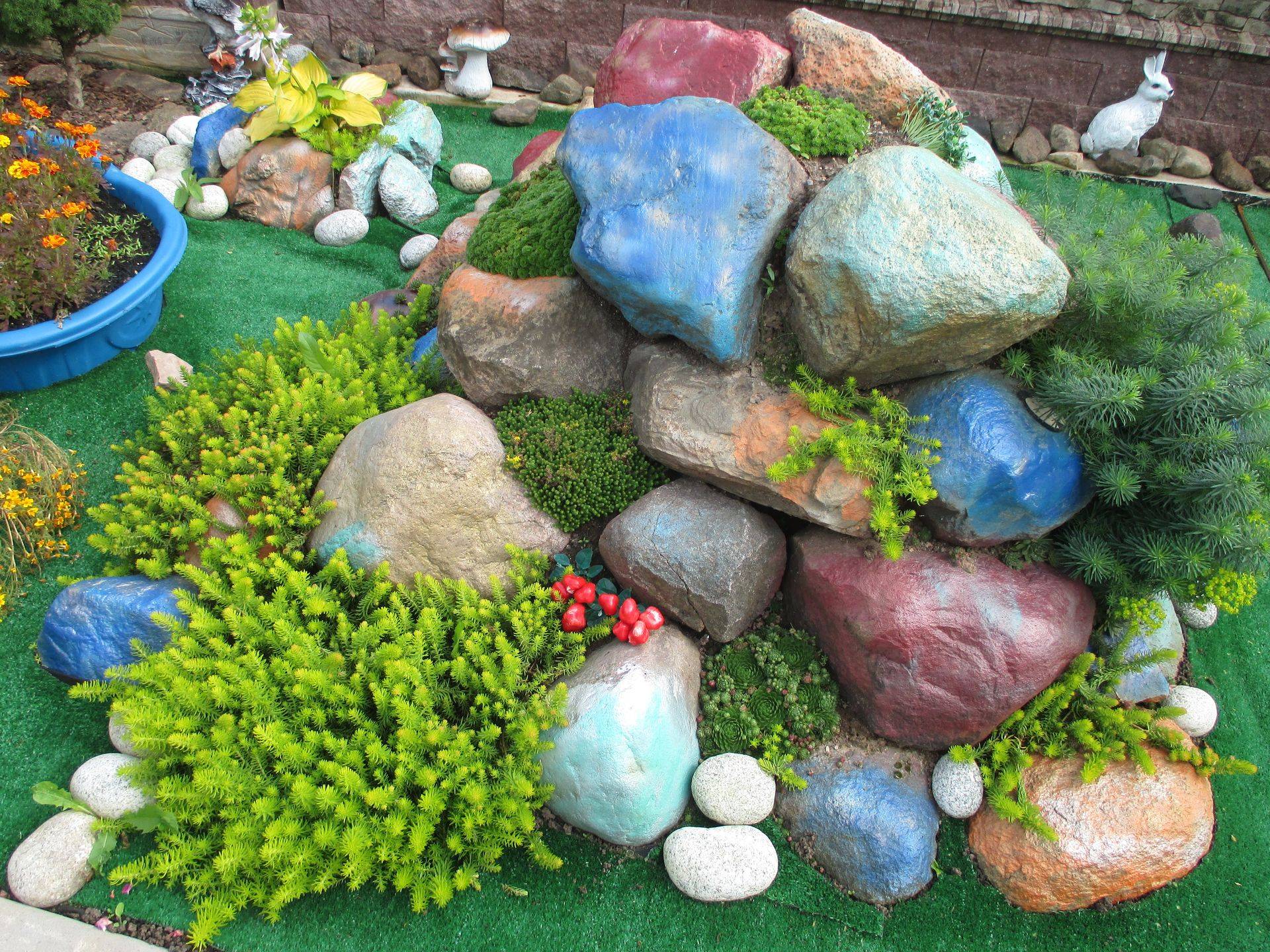 Клумба из камней своими руками: простые идеи как сделать стильную и оригинальную каменную клумбу (140 фото)