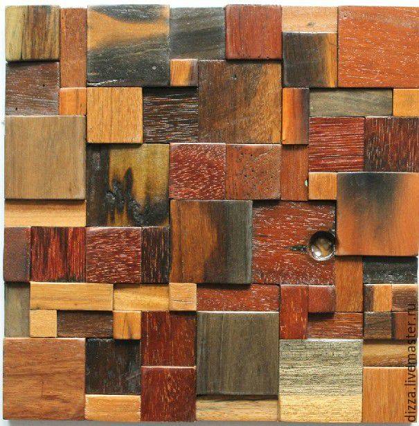 Как своими руками сделать деревянную мозаику для стен?