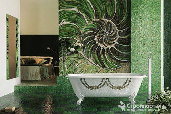 Декор ванных комнат, дизайн плитки и направления стиля, популярные цвета и их комбинирование